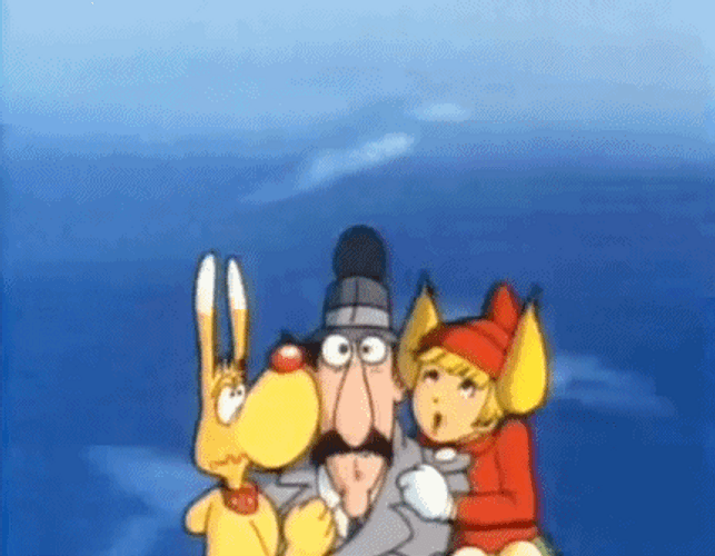 Inspector Gadget Falling From The Sky GIF