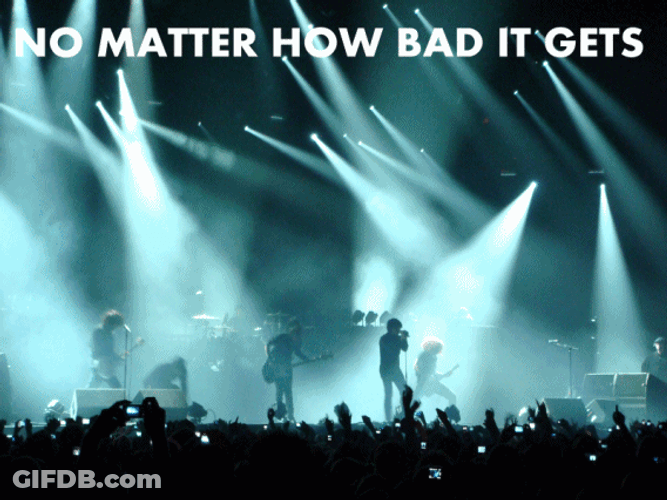 Inspirational Advice Don't Give Up Concert GIF
