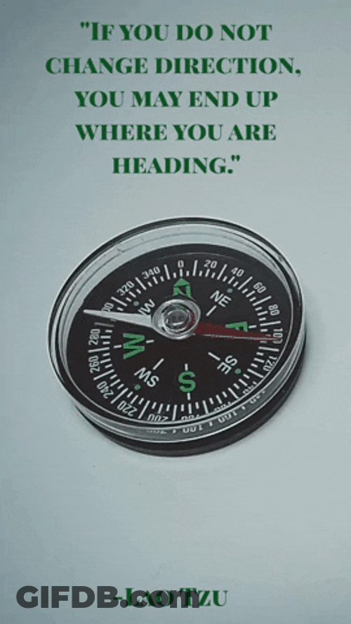 Inspirational Advice Success Compass Direction GIF