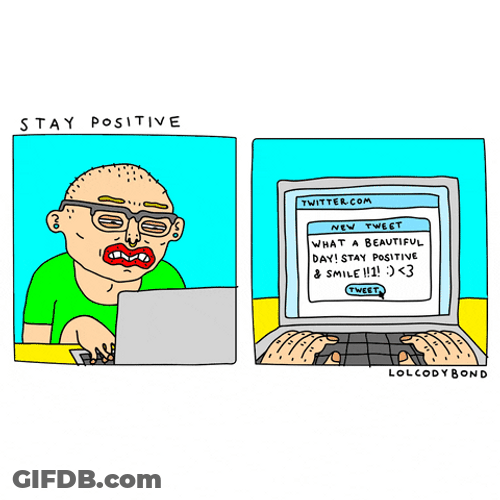 Inspirational Comics Stay Positive GIF