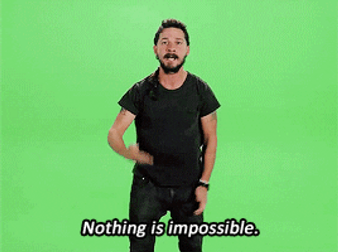 Inspirational Message Nothing Is Impossible GIF