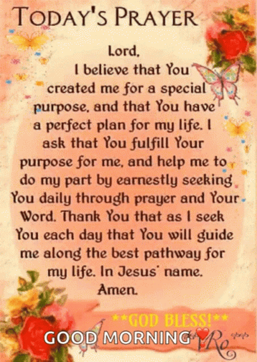 Inspirational Prayer Purpose And Plan GIF