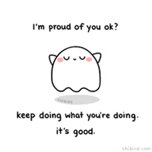 Inspirational Proud Message Cartoon GIF