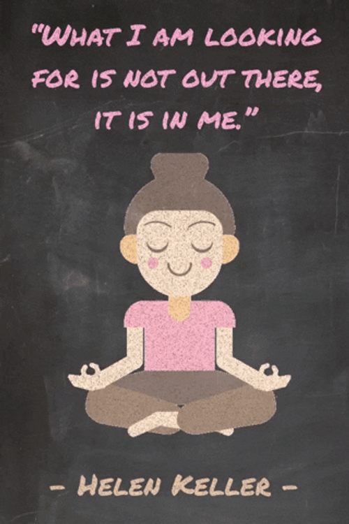Inspirational Words Hellen Keller Yoga GIF