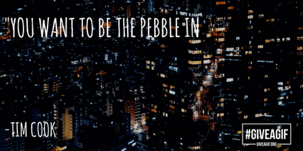 Inspirational Words Pebble Ripple GIF