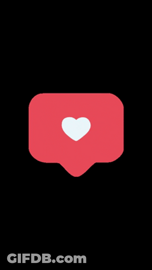 Instagram Like Button With Black Background GIF