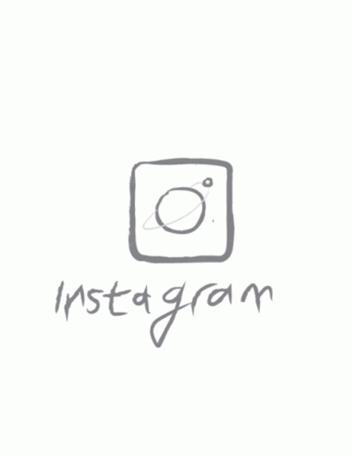 Instagram Logo And Word Design GIF