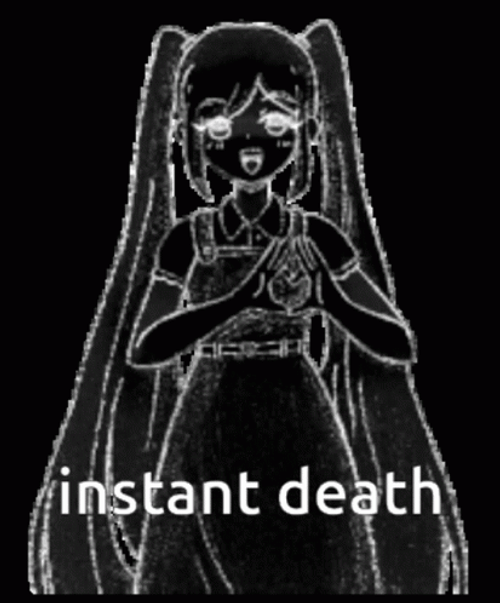 Instant Death Anime Girl Sketch GIF
