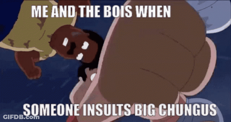 Insult Big Chungus And Get Stomped GIF