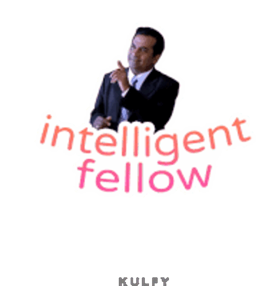 Intelligent Fellow Sticker Sticker GIF