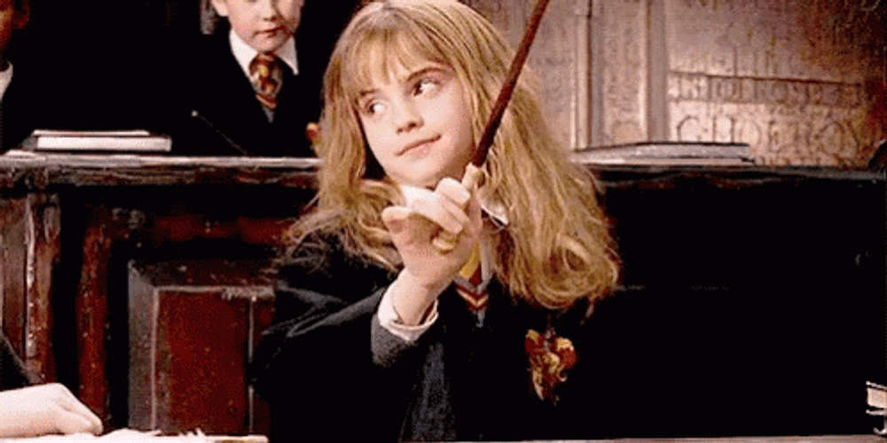 Intelligent Hermione Showing Her Skill GIF
