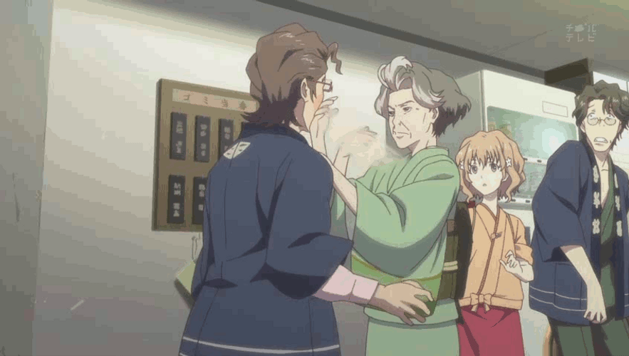 Intense Fast Grandma Anime Slap GIF