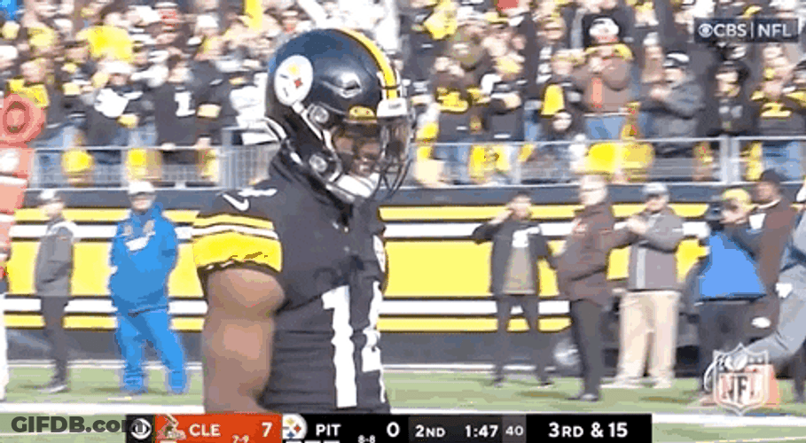 Intense Football Battle George Pickens GIF