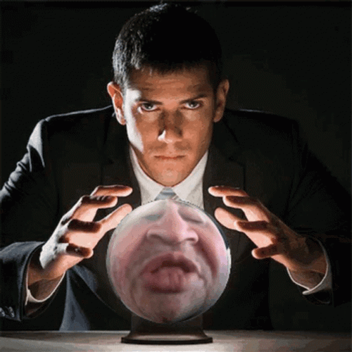 Intense Guy Crystal Ball Orbiting GIF