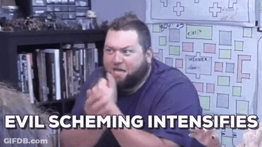 Intense Plotting By A Beard Man GIF
