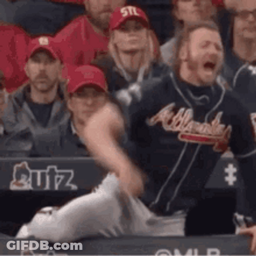 Intense Shouting Atlanta Braves Chop GIF