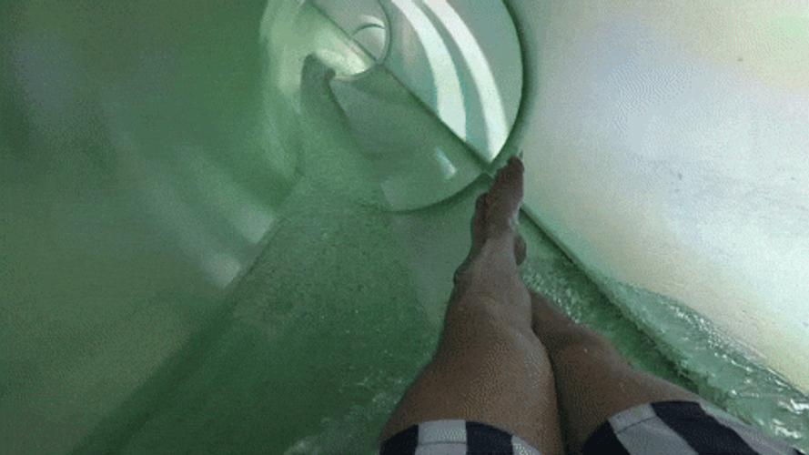 Internal View Waterslide Fast Pace Gliding GIF