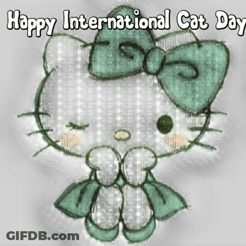 International Cat Day Hello Kitty GIF