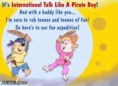 International Talk Like A Pirate Day Greeting Card GIF