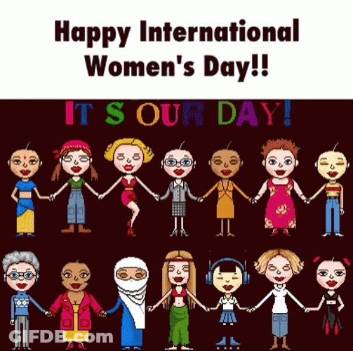 International Women's Day All Race GIF