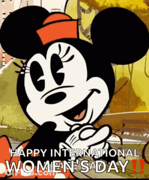 International Women's Day With Mickey Mouse GIF