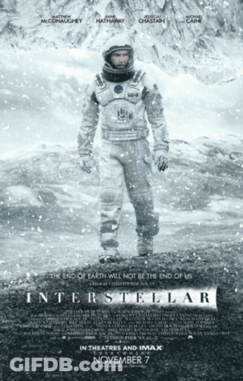 Interstellar Animated Snow Poster GIF