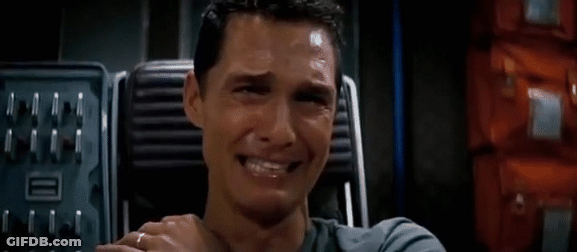 Interstellar Cooper Crying Heavy GIF