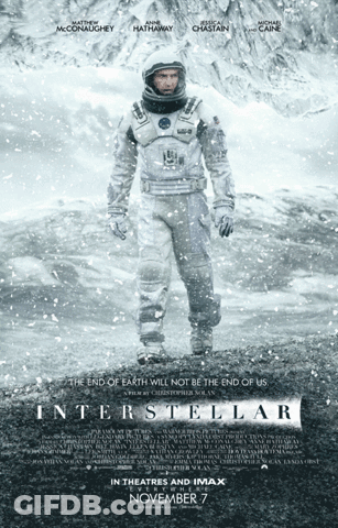 Interstellar Man In Space Suit In Snow GIF