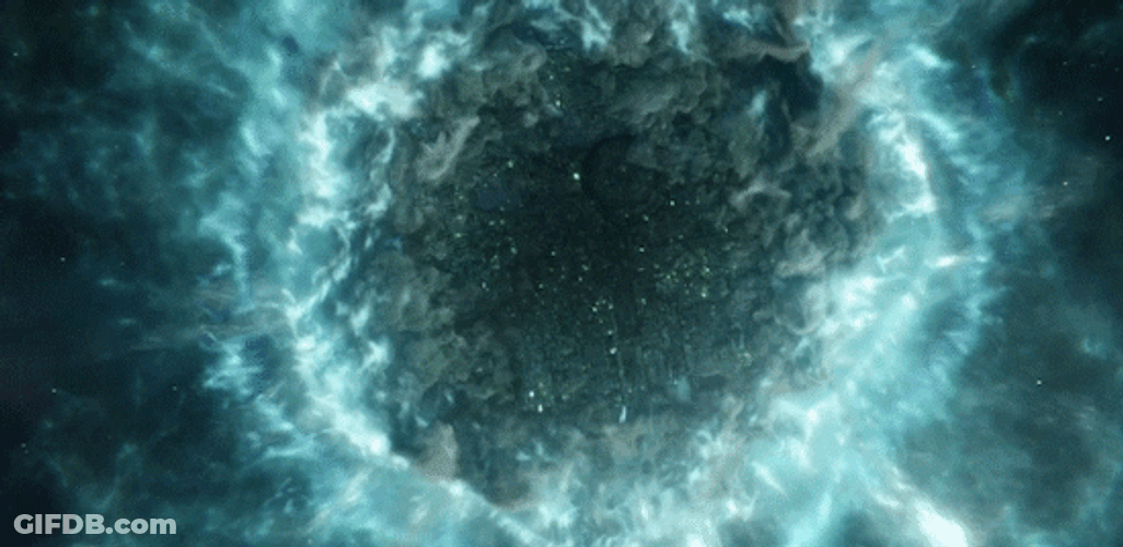 Interstellar Travel Cube From Space GIF