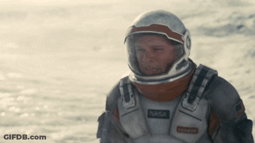 Interstellar Yes Yes Matt Damon GIF