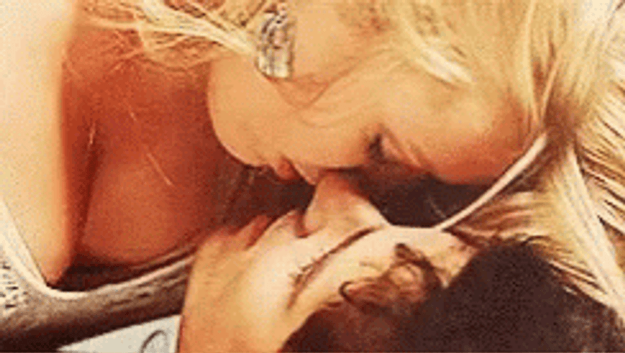 Intimacy In Sweet Kiss GIF