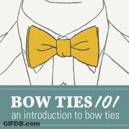 Introduction To Bow Ties With Drawing GIF