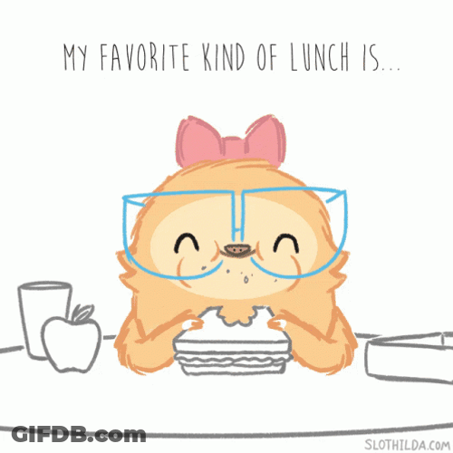 Introvert Lunch Time Cute Slothalida GIF