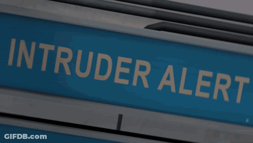 Intruder Alert Sign GIF