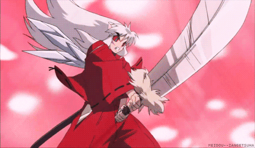 Inuyasha Fighting Demon Slayer GIF