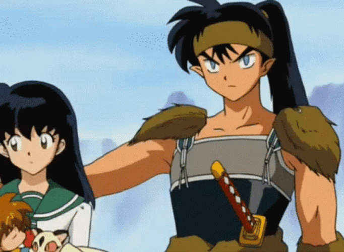 Inuyasha Koga Pulling Kagome Higurashi GIF