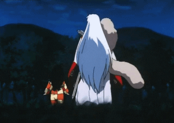 Inuyasha Sesshōmaru And Rin Walking GIF