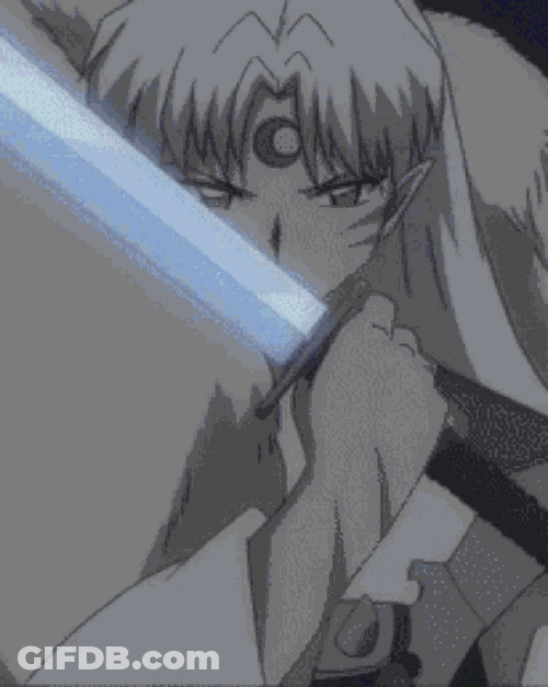 InuYasha Sesshomaru Tenseiga Anime Sword GIF