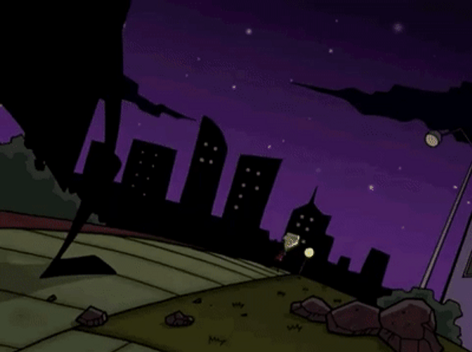 Invader Zim Burnning Debris GIF