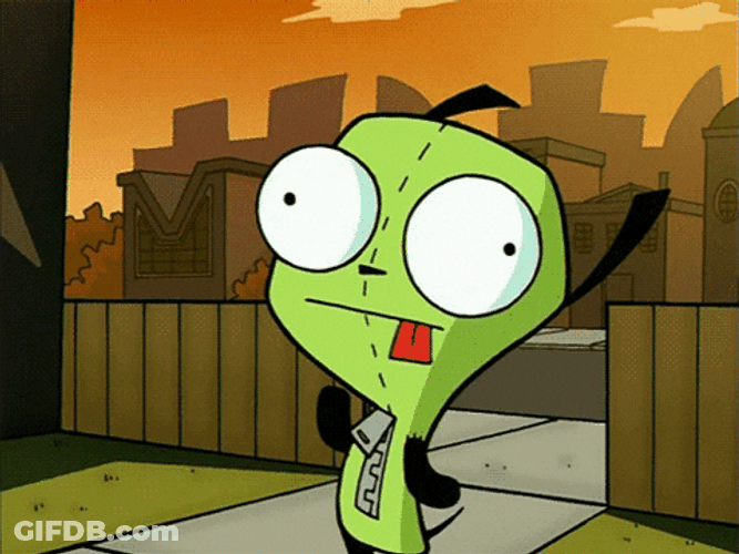 Invader Zim GIR Feeling Excited GIF