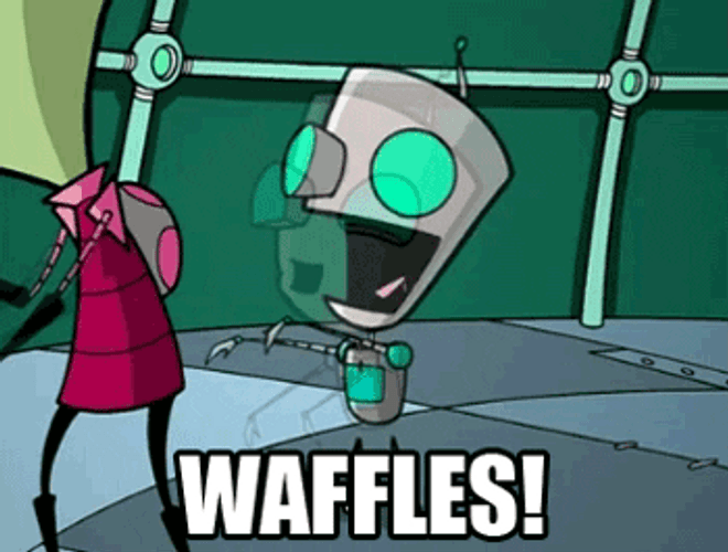 Invader Zim GIR Wanting Waffles GIF