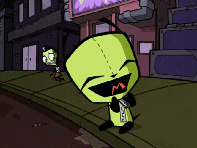 Invader Zim Happy GIR GIF