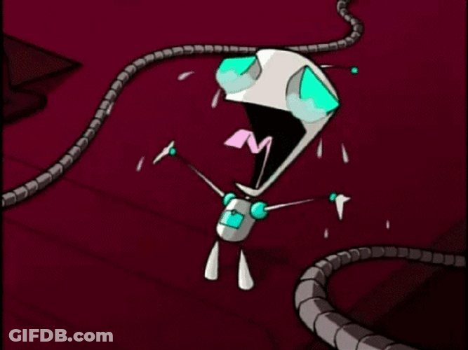 Invader Zim Robot GIR Crying GIF