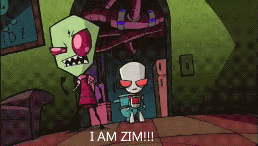 Invader Zim Shouting His Name GIF