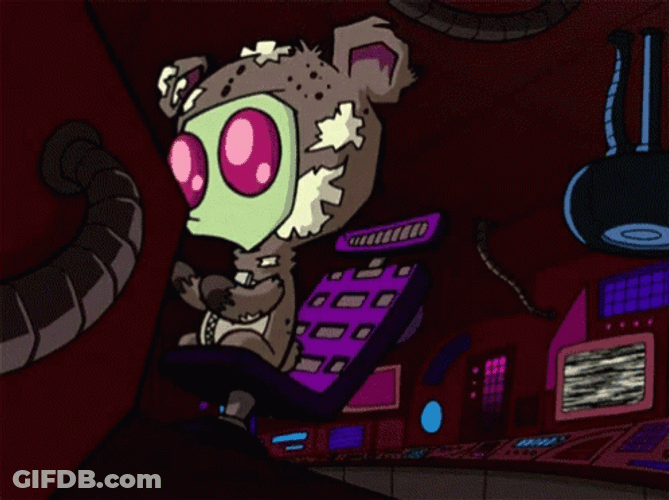 Invader Zim Using Bear Costume GIF