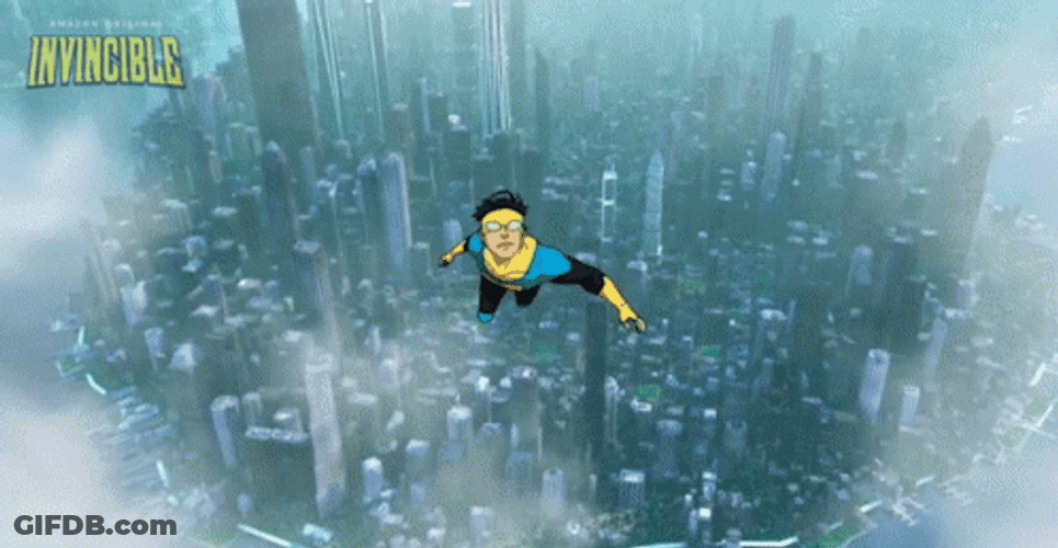 Invincible Mark Grayson Flying GIF