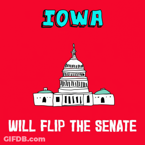 Iowa Will Flip The Senate Poster With A Capitol Building GIF