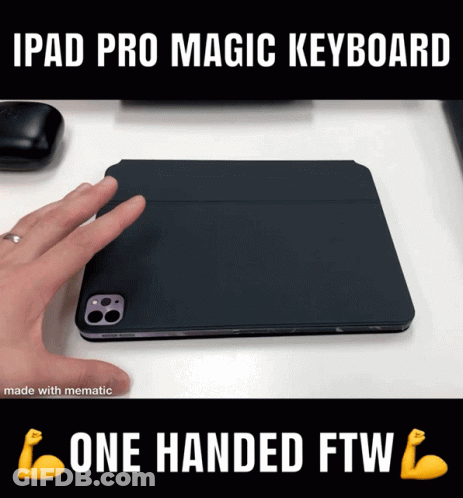 IPad Pro Magic Keyboard Held By Hand GIF
