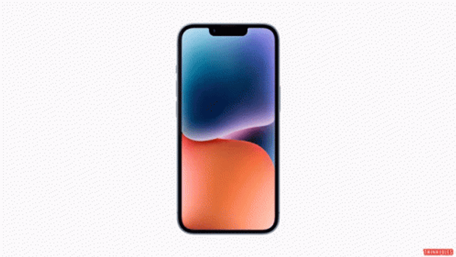 Iphone 14 Pro Front Bubble Screen Design GIF