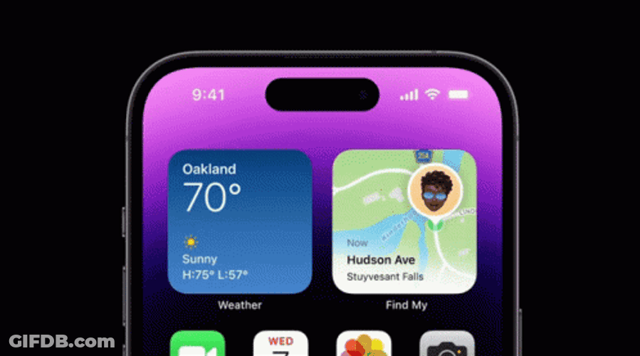 Iphone 14 Pro Status Bar Slide GIF